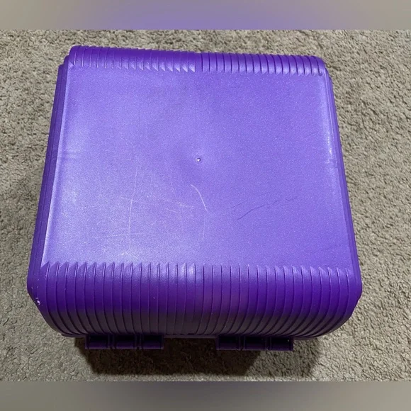 Vintage SASSABY MAKEUP CARRYING CASE Organizer Purple Model 102 Made In USA - Picture 7 of 15